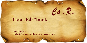 Cser Róbert névjegykártya
