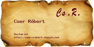 Cser Róbert névjegykártya