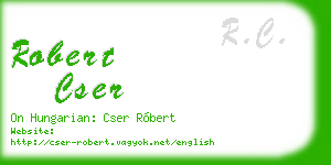 robert cser business card